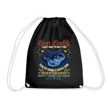Love The Bump Dad - Drawstring Bag - black - Front