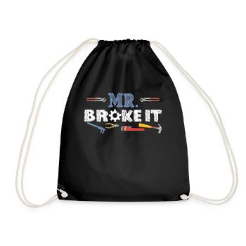 Mr Broke It Kid Fathers Day Gift - Sac de sport léger - noir - Devant