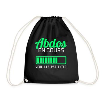 ABDOS idée cadeau humour - Sac de sport léger - noir - Devant