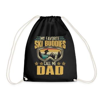 Mes amis de ski préférés appellent-moi papa - Sac de sport léger - noir - Devant