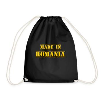 Fabriqué en Roumanie Cadeau roumain né en Roumanie - Sac de sport léger - noir - Devant