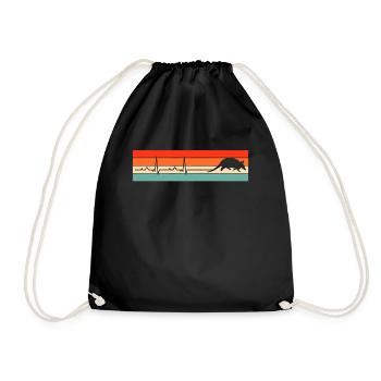 Battement du cœur Fréquence cardiaque - Sac de sport léger - noir - Devant