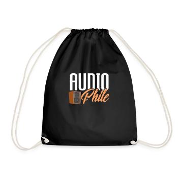 Audiophile Audio Music Analog Hi-Fi Gift - Drawstring Bag - black - Front