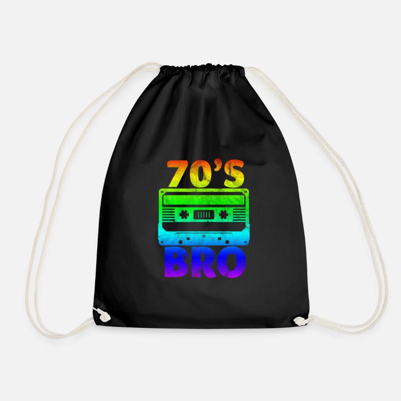 70s - Drawstring Bag - black