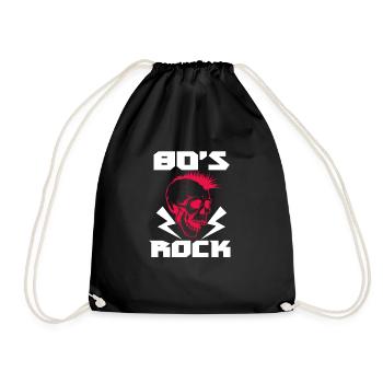 80s Rock - Drawstring Bag - black - Front