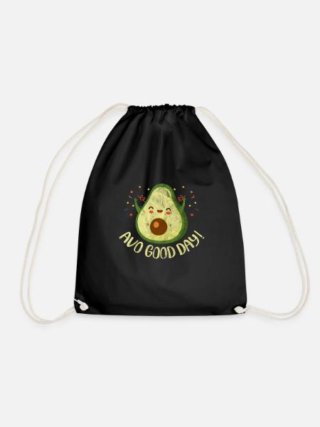 Avocado - Turnbeutel - Schwarz