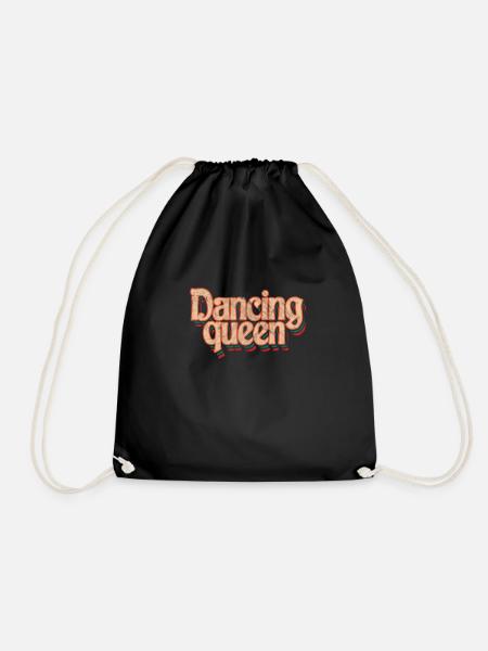 disco - Drawstring Bag - black