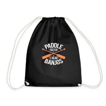 Banjo Instrument Banjospieler Musiker Geschenk - Turnbeutel - Schwarz - Vorne