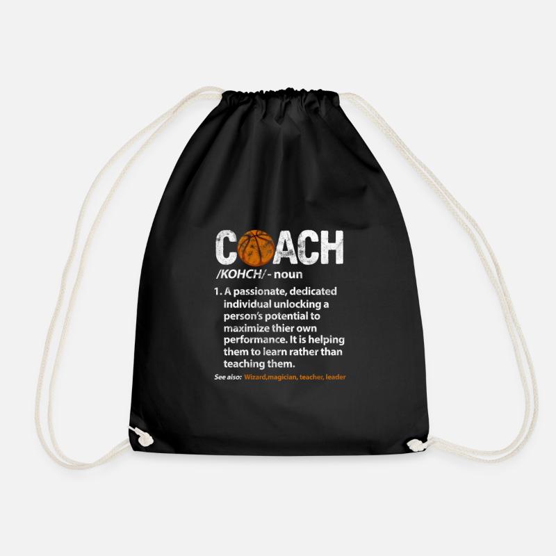 Basketball Coach - Turnbeutel - Schwarz