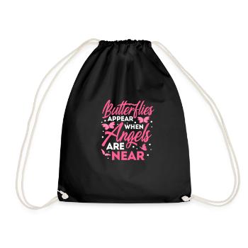Butterflies Angel Butterfly Wings - Drawstring Bag - black - Front