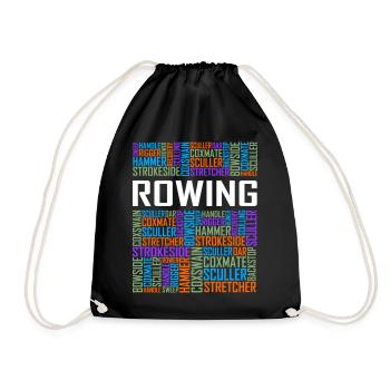 T-shirt Rowing Words - Sac de sport léger - noir - Devant