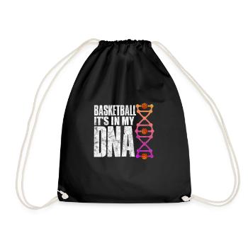 Basketball DNA - Turnbeutel - Schwarz - Vorne