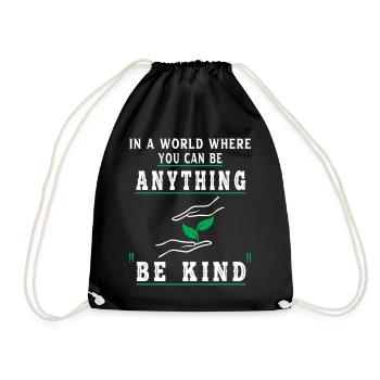 Dans A World Where You Can Be Anything Be Kind - Sac de sport léger - noir - Devant