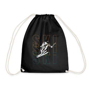 Skieur cadeau - Sac de sport léger - noir - Devant