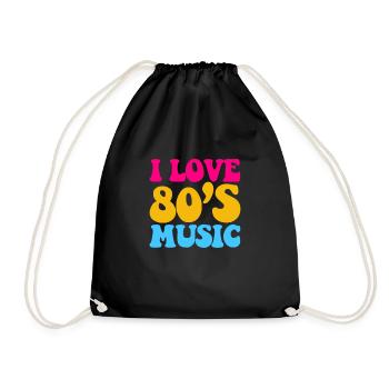 80s - Drawstring Bag - black - Front