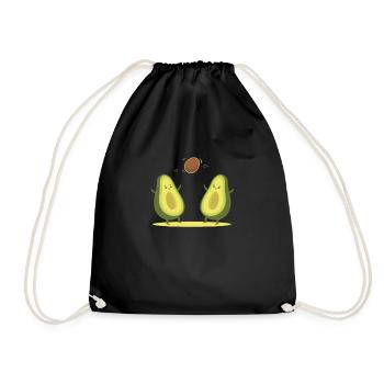 Avocado Liebe Volleyball Valentinstag Geschenk - Turnbeutel - Schwarz - Vorne