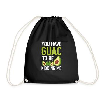 Avocado Guacamole Vegan Gemüse Veganer Geschenk - Turnbeutel - Schwarz - Vorne