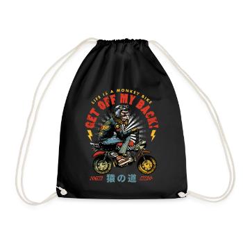 Life is a Monkey Bike - Turnbeutel - Schwarz - Vorne