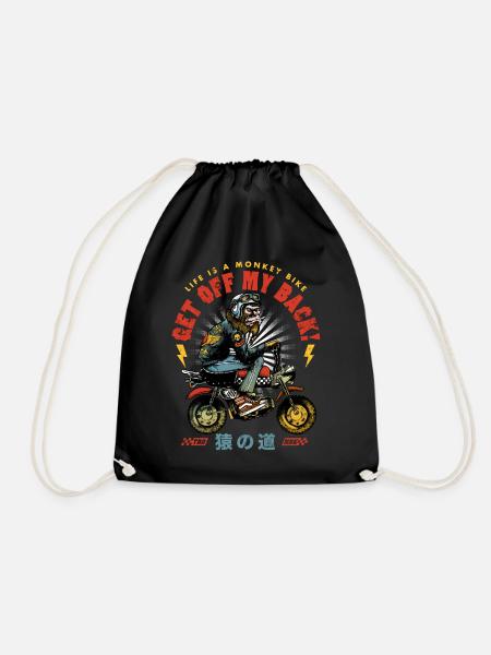 Life is a Monkey Bike - Turnbeutel - Schwarz