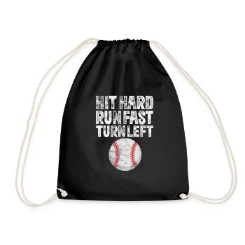 Baseball - Turnbeutel - Schwarz - Vorne