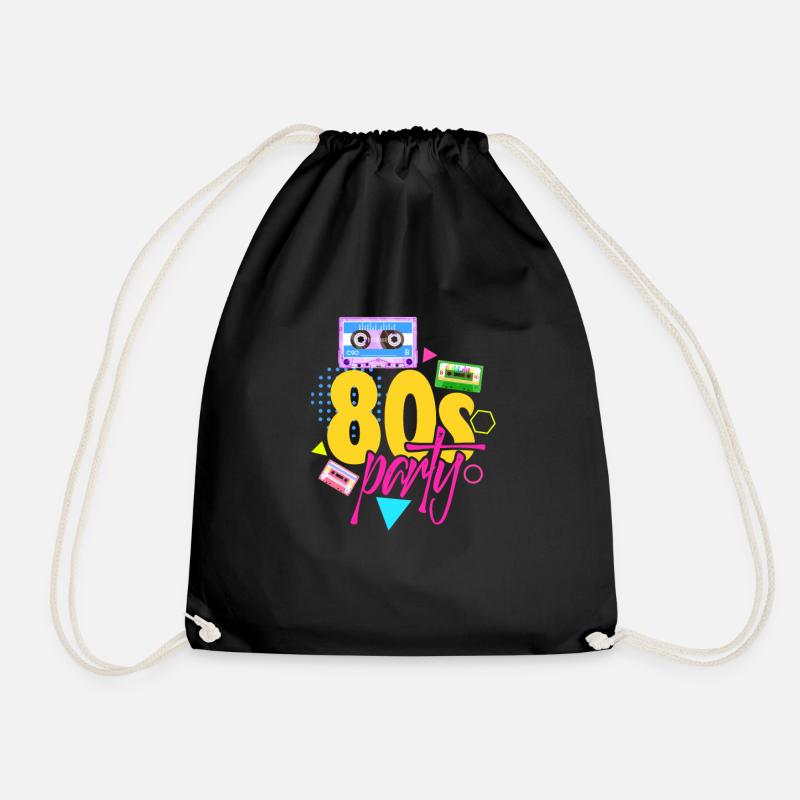 80s - Drawstring Bag - black