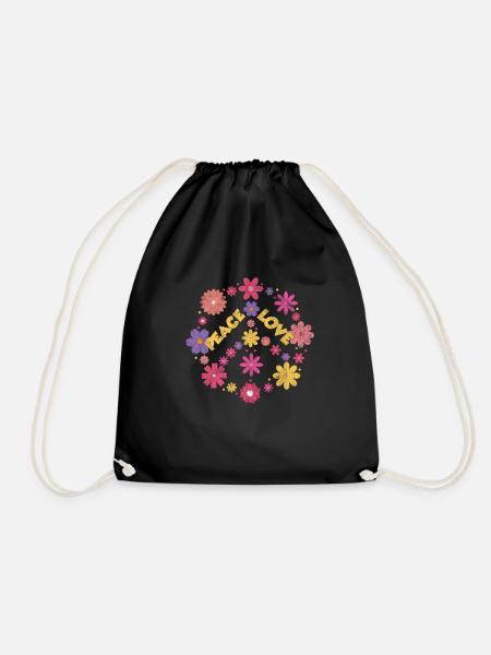 Hippy - Drawstring Bag - black