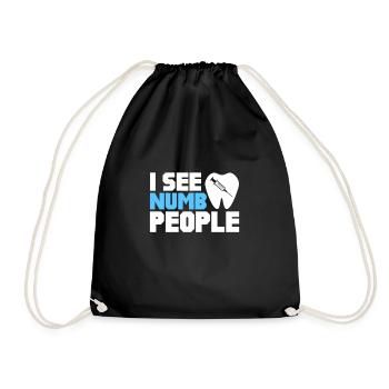 Dentiste Dentiste Dentiste Dentist Dents Cadeau - Sac de sport léger - noir - Devant