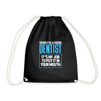 Dentiste Dentiste Dentiste Dentist Dents Cadeau - Sac de sport léger - noir - Devant