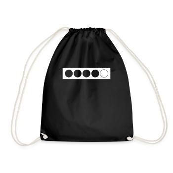 Biathlon Zielscheibe Geschenk - Turnbeutel - Schwarz - Vorne