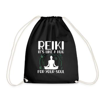 Reiki Sayings | Reiki Master Spiritual Gifts - Drawstring Bag - black - Front
