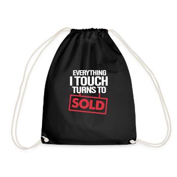 Real Estate Agent Real Estate Agent Gift - Drawstring Bag - black - Front