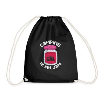 Camping - Turnbeutel - Schwarz - Vorne