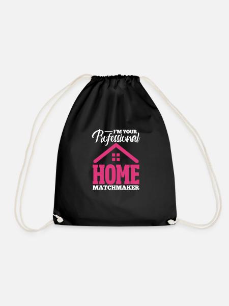 Real Estate Agent Real Estate Agent Gift - Drawstring Bag - black