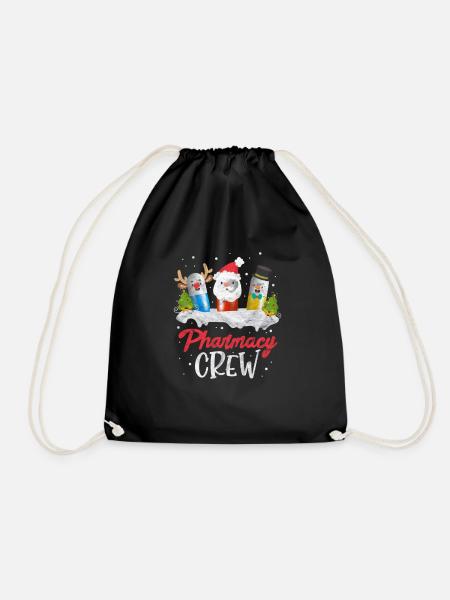 Pharmacy Christmas - Drawstring Bag - black