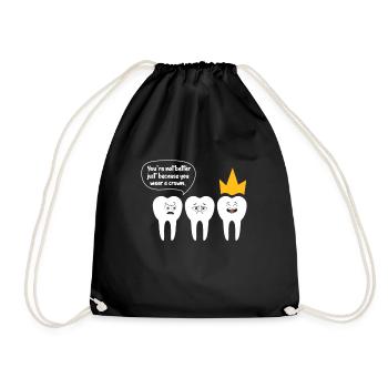 Dentist Dentist Dentist Teeth Gift - Drawstring Bag - black - Front