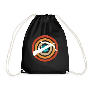 Rétro rétro tireur d’arbalète cadeau - Sac de sport léger - noir - Devant