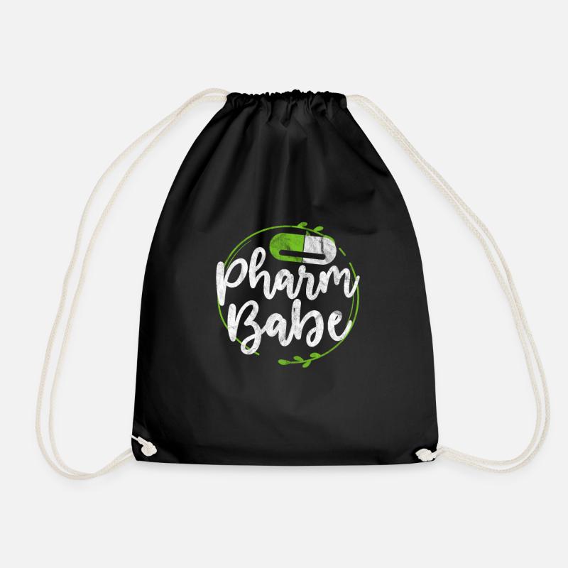 Pharmacy - Drawstring Bag - black