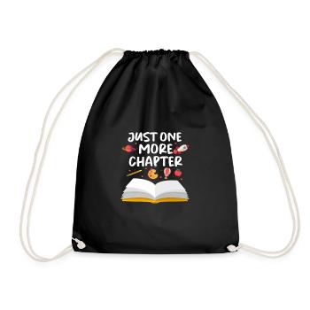 Read Book Bookworm Books Bookworm Gift - Drawstring Bag - black - Front