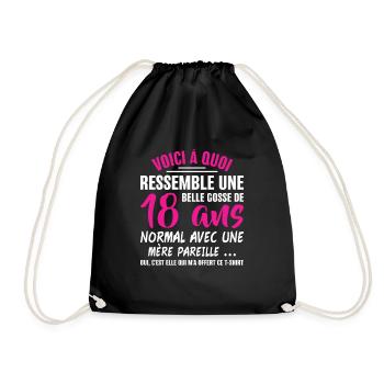 Anniversaire humour belle gosse de 18 maman drôle - Sac de sport léger - noir - Devant