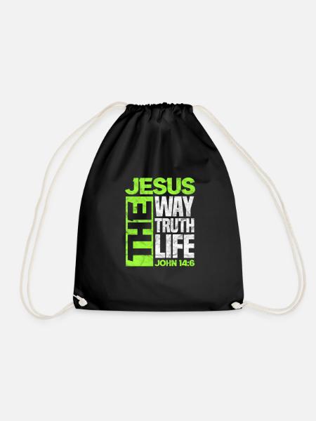 Jesus - Turnbeutel - Schwarz
