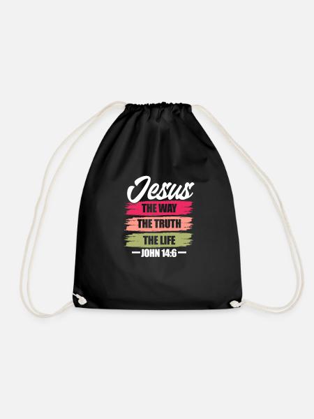 Jesus Christus Christ Christlich Religion Geschenk - Turnbeutel - Schwarz