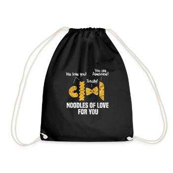 Pâtes alimentaires - Sac de sport léger - noir - Devant
