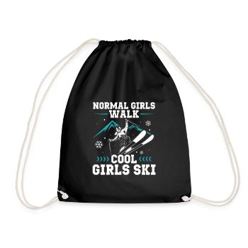 Ski - Drawstring Bag - black - Front