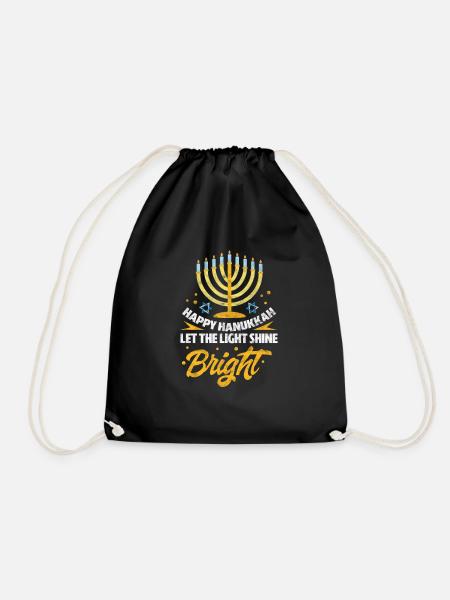 Hanukkah - Turnbeutel - Schwarz