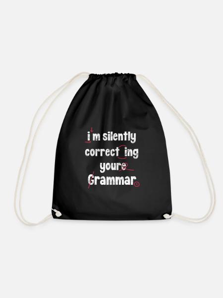 English Teacher - Drawstring Bag - black