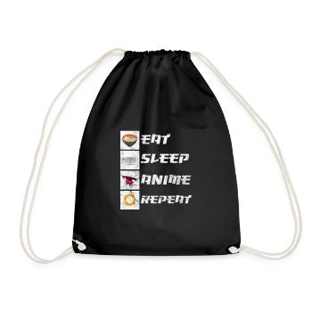 Anime - Drawstring Bag - black - Front