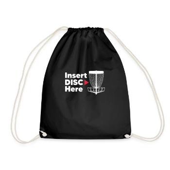 Disc Golf Frisbee Disc Golf Gift - Drawstring Bag - black - Front