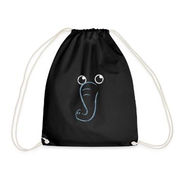 Éléphant - Sac de sport léger - noir - Devant
