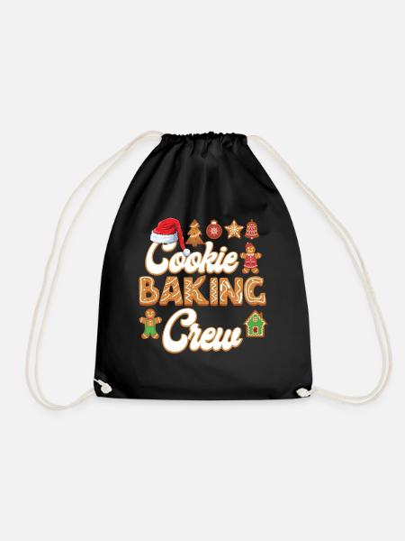 Cookie Baking Crew Christmas Baking - Turnbeutel - Schwarz