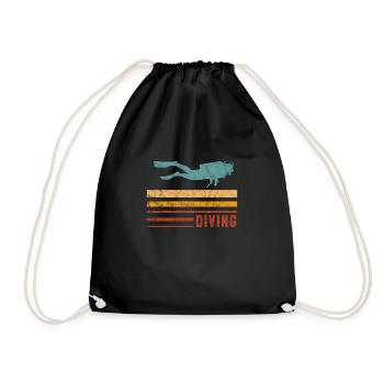 Diver - Drawstring Bag - black - Front